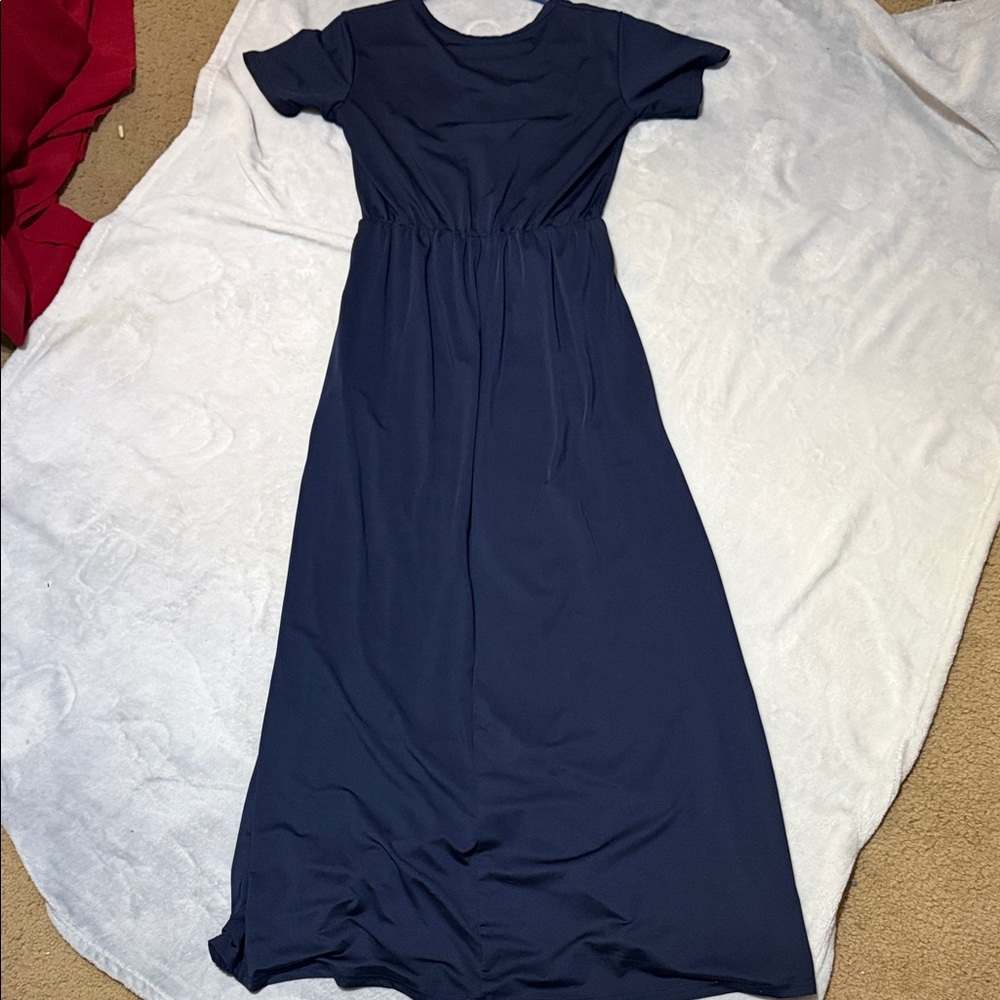 SHEIN Deep Blue Maxi Dress